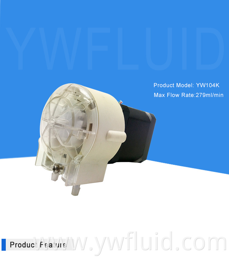 YWfluid High precision Low pressure Fast load pump head Peristaltic pump Used for medicine syrup oil glycerin etc transfer
